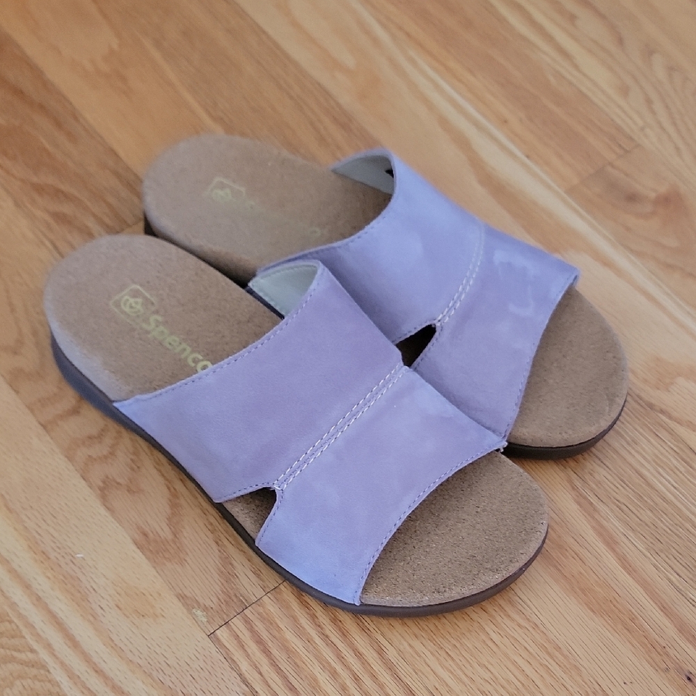 Spenco Women's Lavender Slide Sandals - Picture 9 of 11